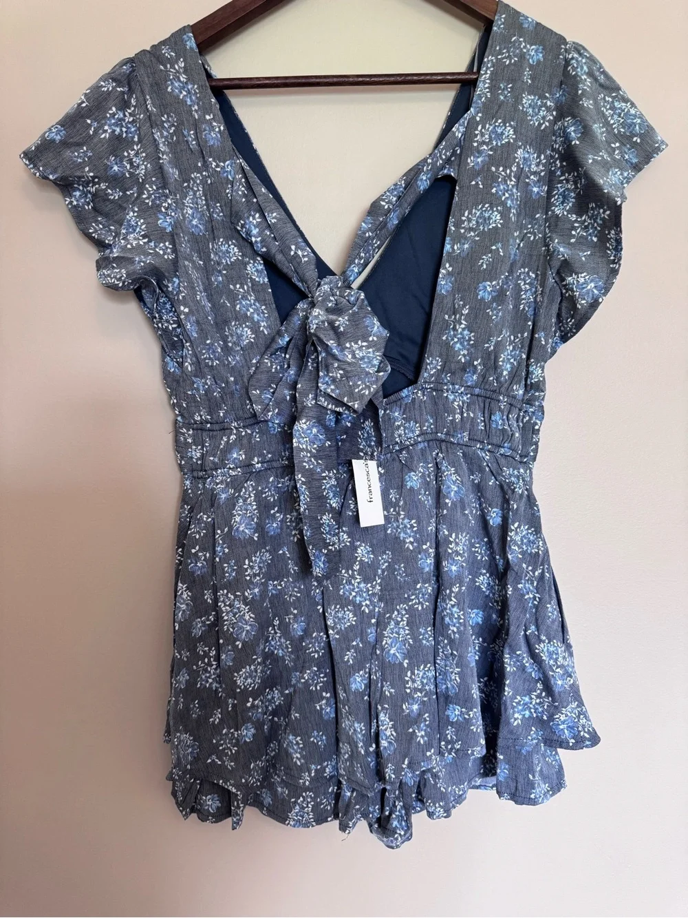 Francesca’s Diane Flutter Sleeve Romper